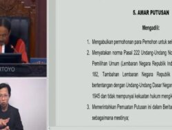 MK Hapus Pasal “Presidential Threshold” pada UU Pemilu