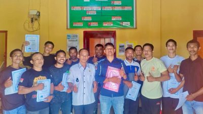 Sebanyak 20 Pemuda Desa Tawa Raih Sertifikat Security Melalui Program TJSL