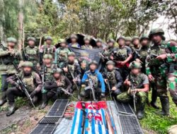 Koops TNI Habema Amankan Senjata Diduga Milik OPM di Distrik Ugimba
